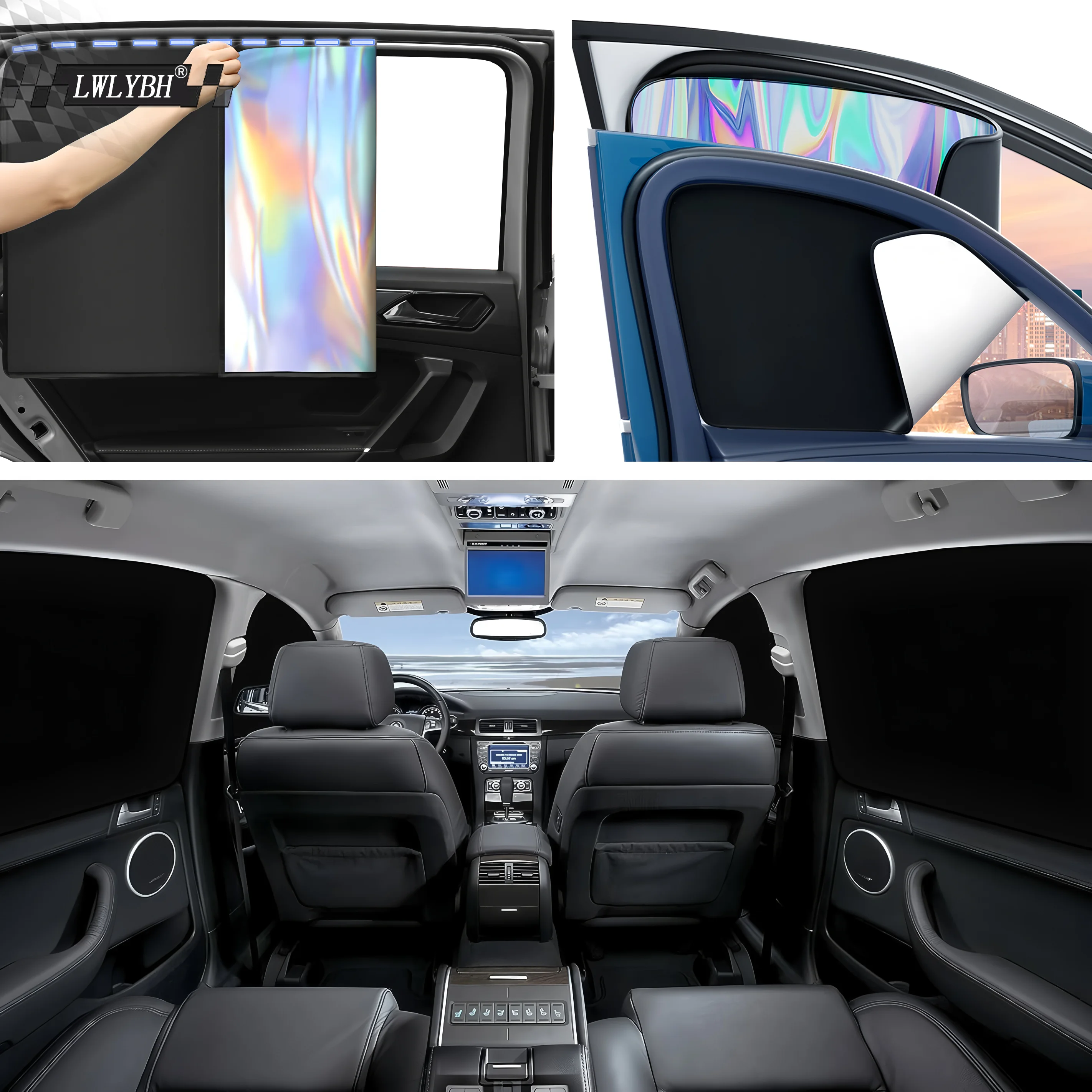 Car Window Shades Car Side Magnet Blackout Curtains Sunshade Automobile Sun Visor Vehicle Privacy Sun Screen Cover Accessory