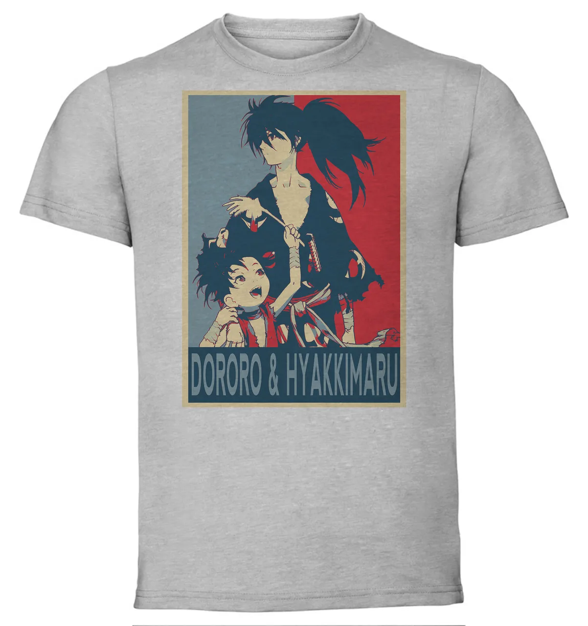 T-Shirt Unisex Grey Propaganda Dororo Dororo E Hyakkimaru Variant