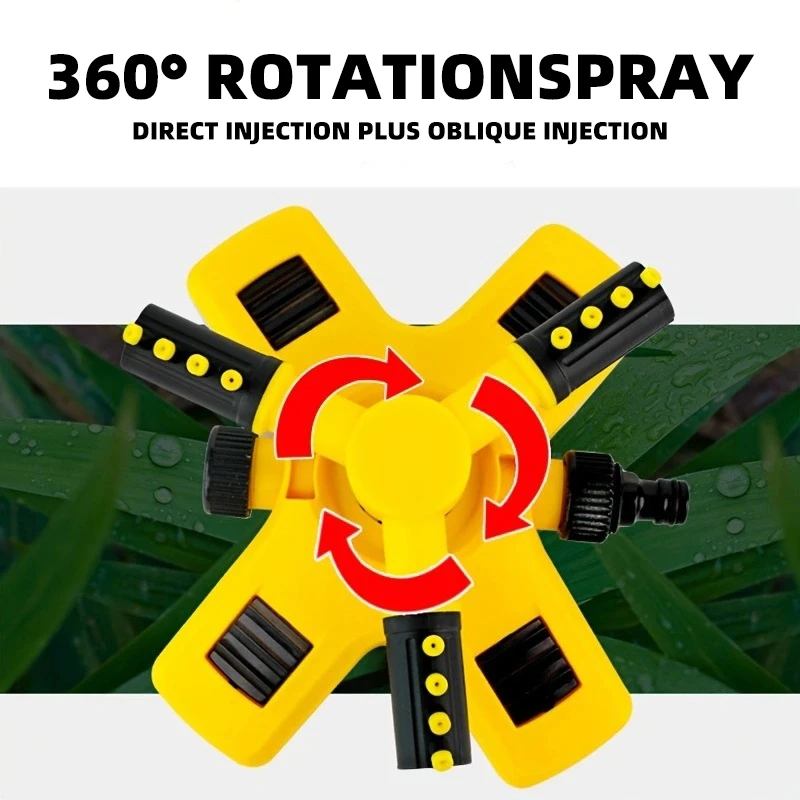 Automatic Rotating Water Sprinkler for Garden Lawn Irrigation 360 Degree Yard Coverage Sprayer Outdoor Plant Watering Tool