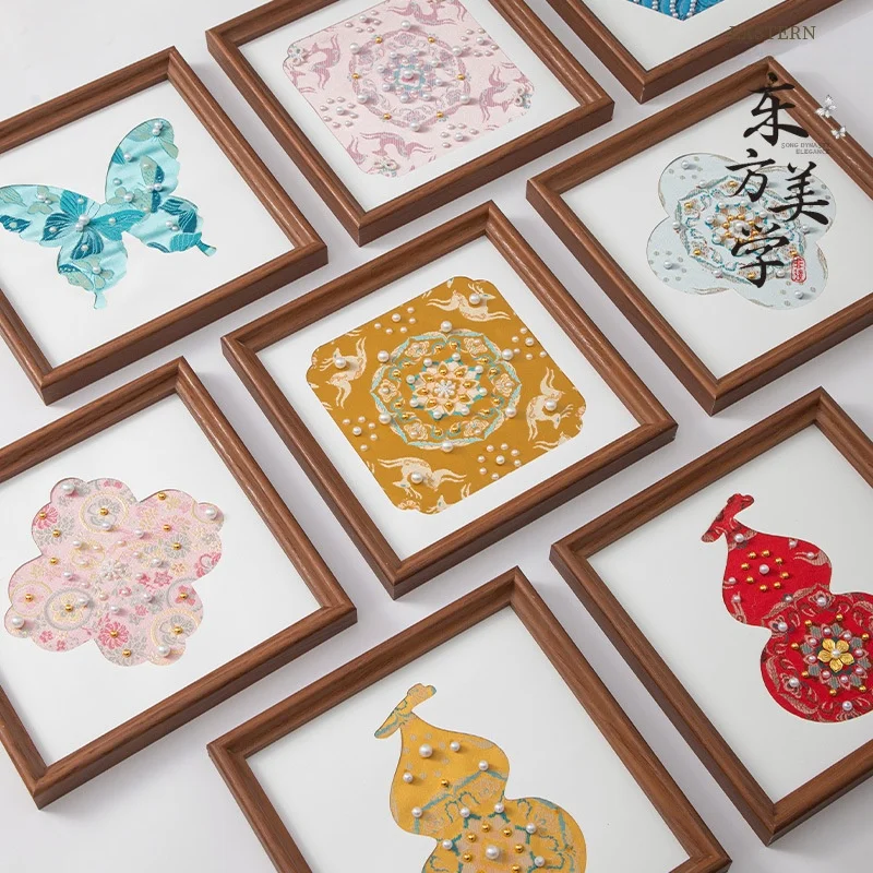 Mother's Day Gift Imitation Song Jin Pearl Painting DIY Handcraft Materials Picture Frame National Style Decorative Activity