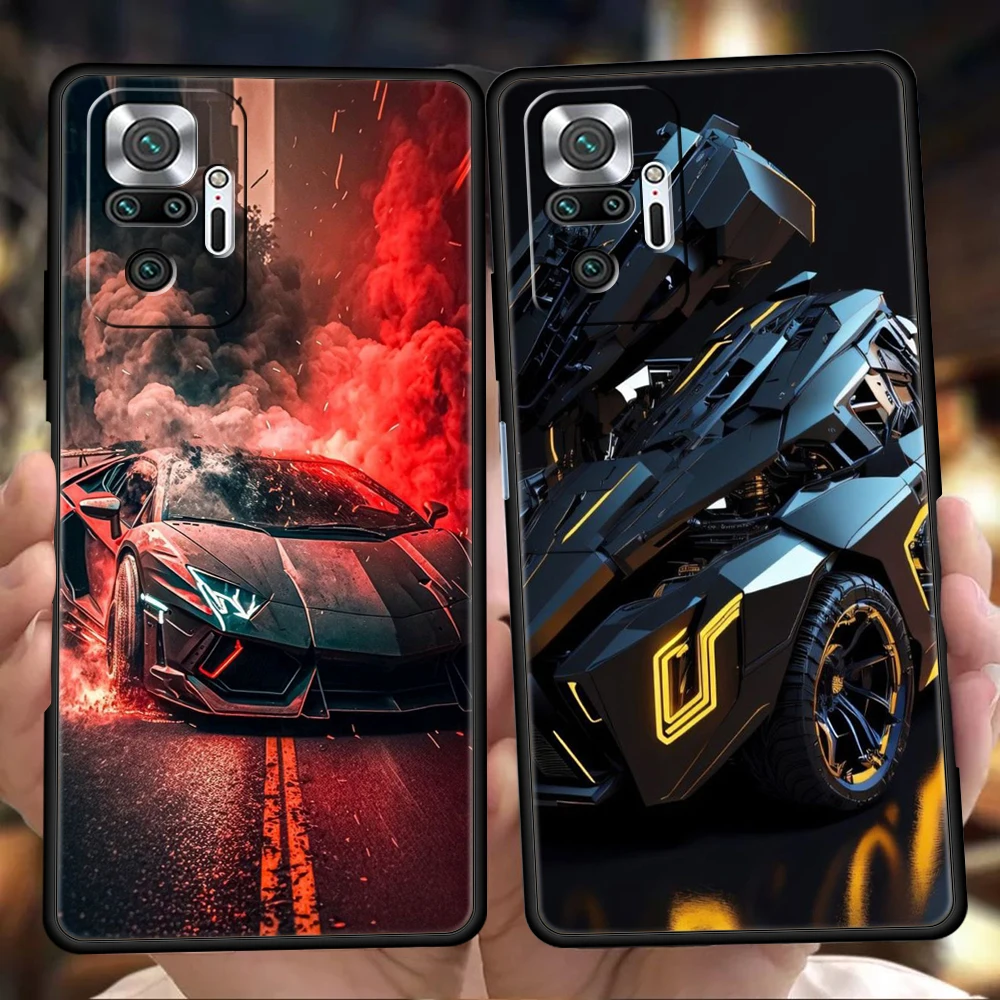 Cool Sports Car Phone Case Cover for Redmi 13C 10C Note 13 12 10 11 Pro Plus 7 8T K40 K50 Gaming Pro Plus 5G Soft Shell Capa Bag