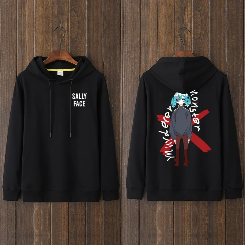 

Sally Face Game Themed Hoodie Sweatshirt Unisex Wide Fit Mystery Puzzle Design Cotton Polyester Blend Autumn Fashion Youthful