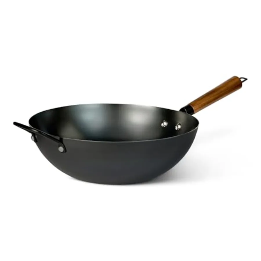 

Carbon Steel Pre-Seasoned Wok, All Cooktop Friendly, 12.6 in.