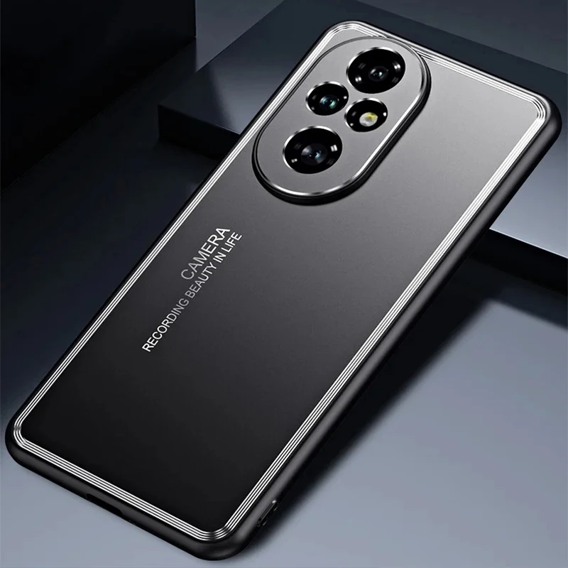 Aluminum Alloy Sandblasted Back Plate Phone Case for Honor 50 90 Lite Metal Camera Protect Cover for Honor 200 300 70 Pro Plus