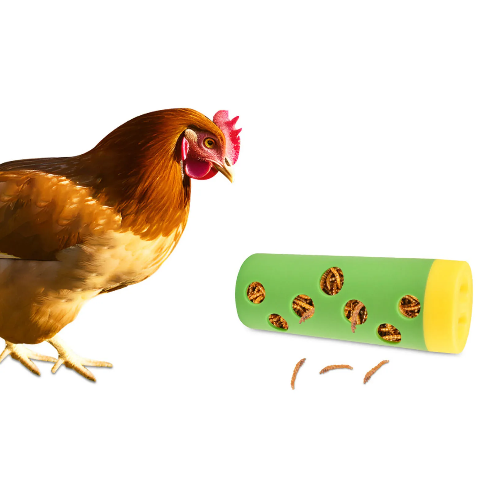 Chicken Treat Roller Bite Resistant Slow Feeding Interesting Safe Feeder Toy For Poultry Chicken