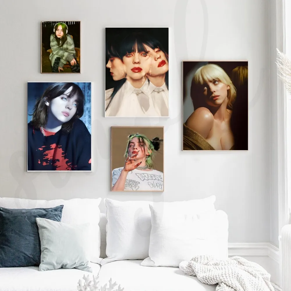 1pc Famous Singer B-Billie Singer Poster Paper Print Home Living Room Bedroom Entrance Bar Restaurant Cafe Art Painting