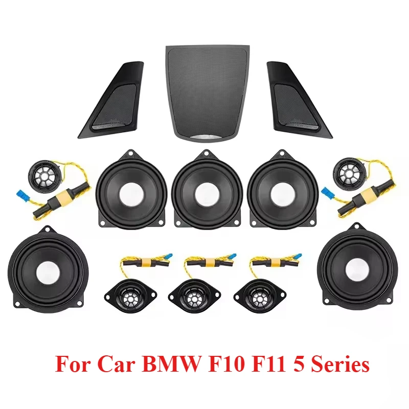 Car High Quality Loudspeaker Audio Cover Power Amplifier Bass Tweeter Midrange Subwoofer Speakers Kit For BMW F10 F11 5 Series