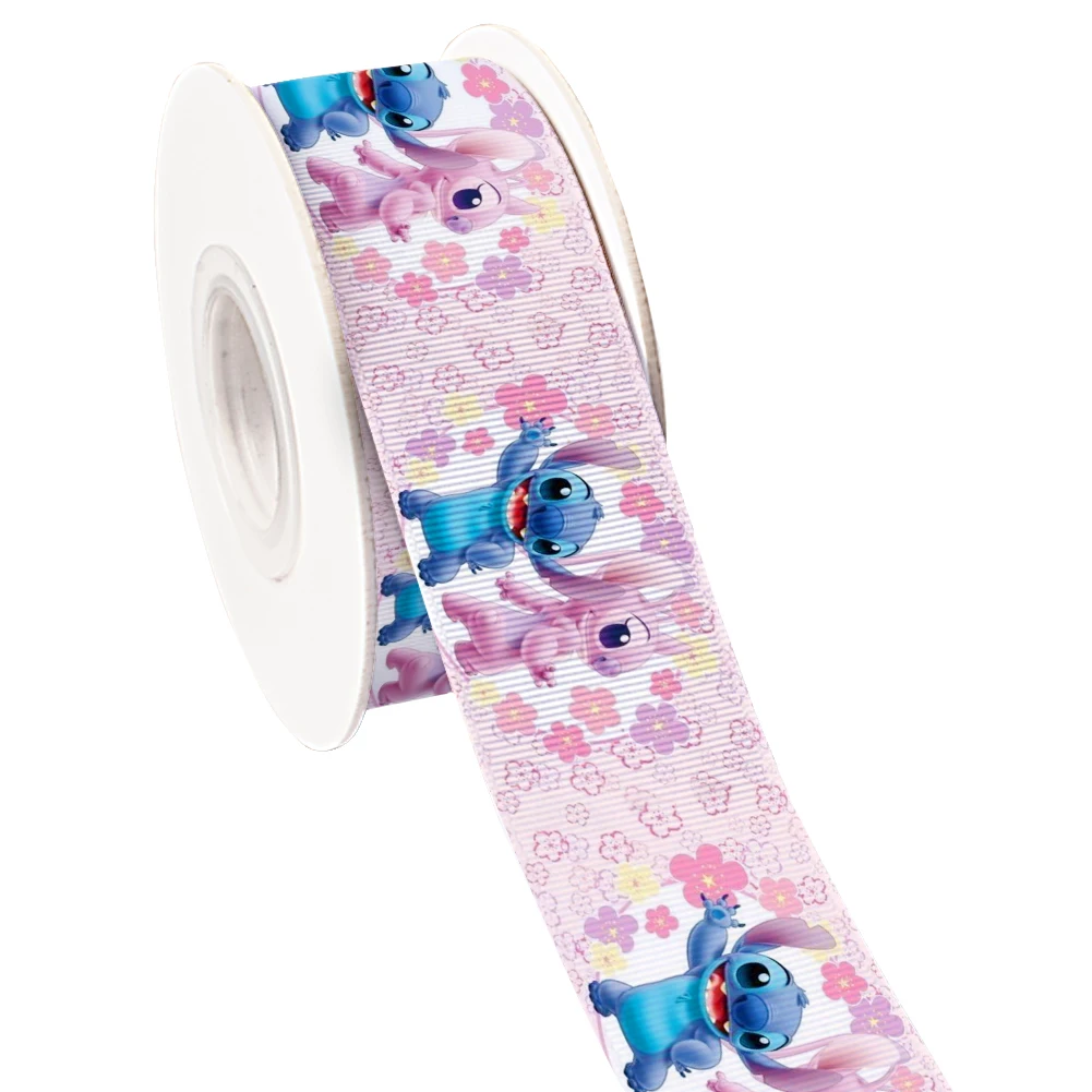 Nastro di raso da 10 metri nastro di Grosgrain di vendita calda Disney Stitch per confezioni regalo per bambini