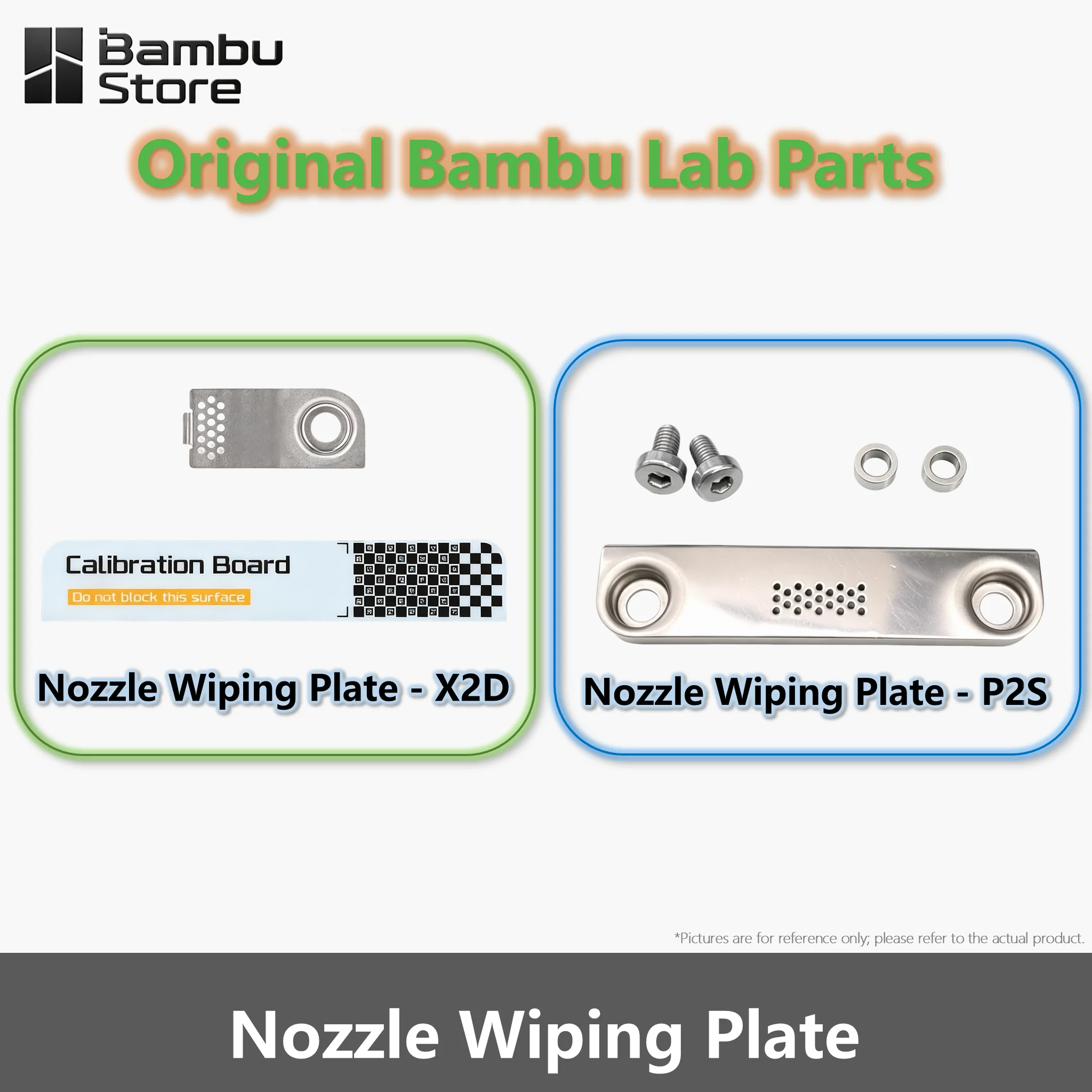 Original Bambu Lab X2D P2S Nozzle Wiping Plate, Hotend Cleaning Steel Sheet Nozzle Wiper for 3D Printer Wiping Nozzle Clean