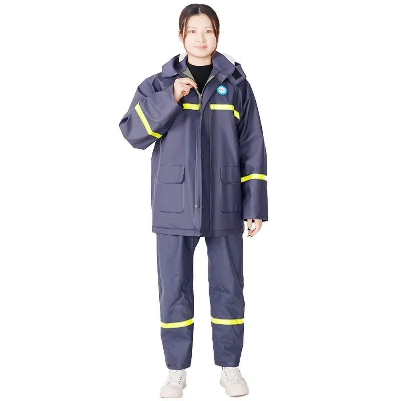 Raincoat rain pants set men's and women's waterproof long full-body electric vehicle one-piece split riding to prevent rainstorm