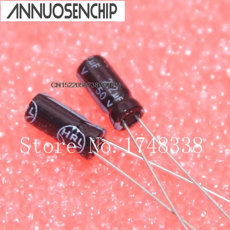 200PCS New and Original High frequency CAP 105C low-impedance electrolytic CAP Capacity: 2.2uf 50v volume: 5*11mm DIP 50V 2.2UF