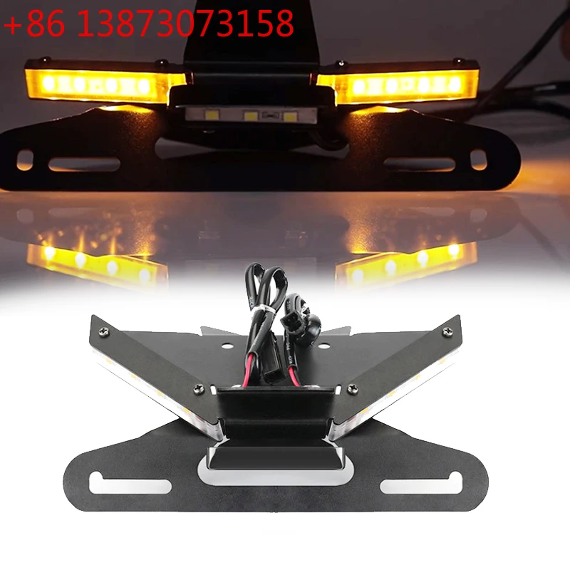 Motorcycle Adjustable License Plate Bracket LED Tail Tidy Fender Eliminator For Ducati Panigale V4 Streetfighte V4S V2 2018-2022