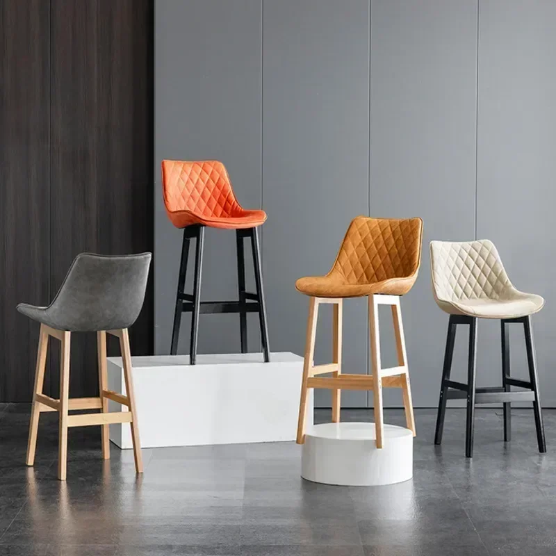 Nordic Light Luxus Rückenlehne Stuhl Rezeption Theke Hocker Haushalt Hochsitz modernen einfachen Bar stuhl