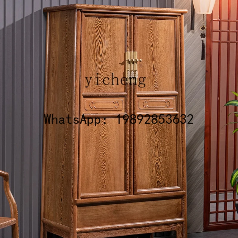 

Rosewood Furniture Wang Shixiang round Corner Cabinet Solid Wood Wardrobe Door Frame Locker