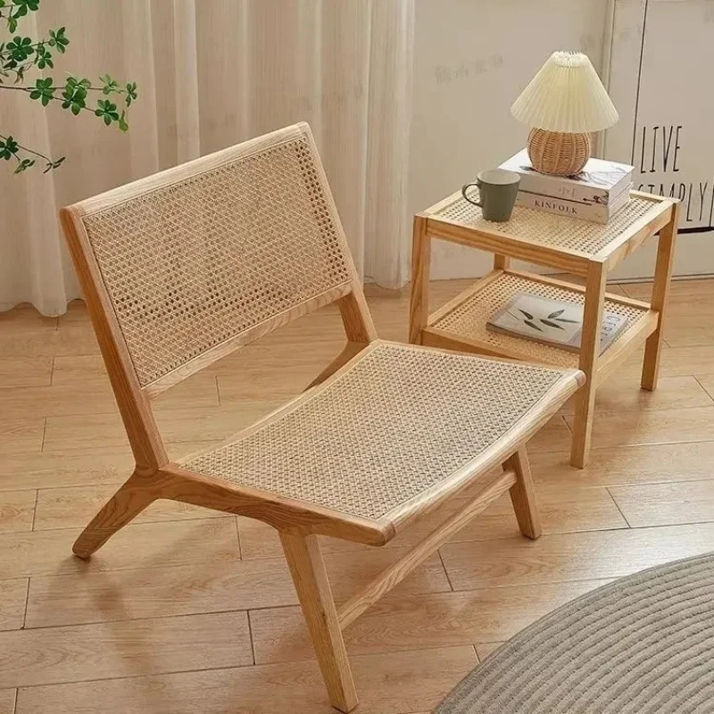 Chair Solid Wood, Rattan, Recliner, Leisure, Home, Homestay, Single, Lazy, Sofa Chair Balcony, Living Room Sofa Luxury