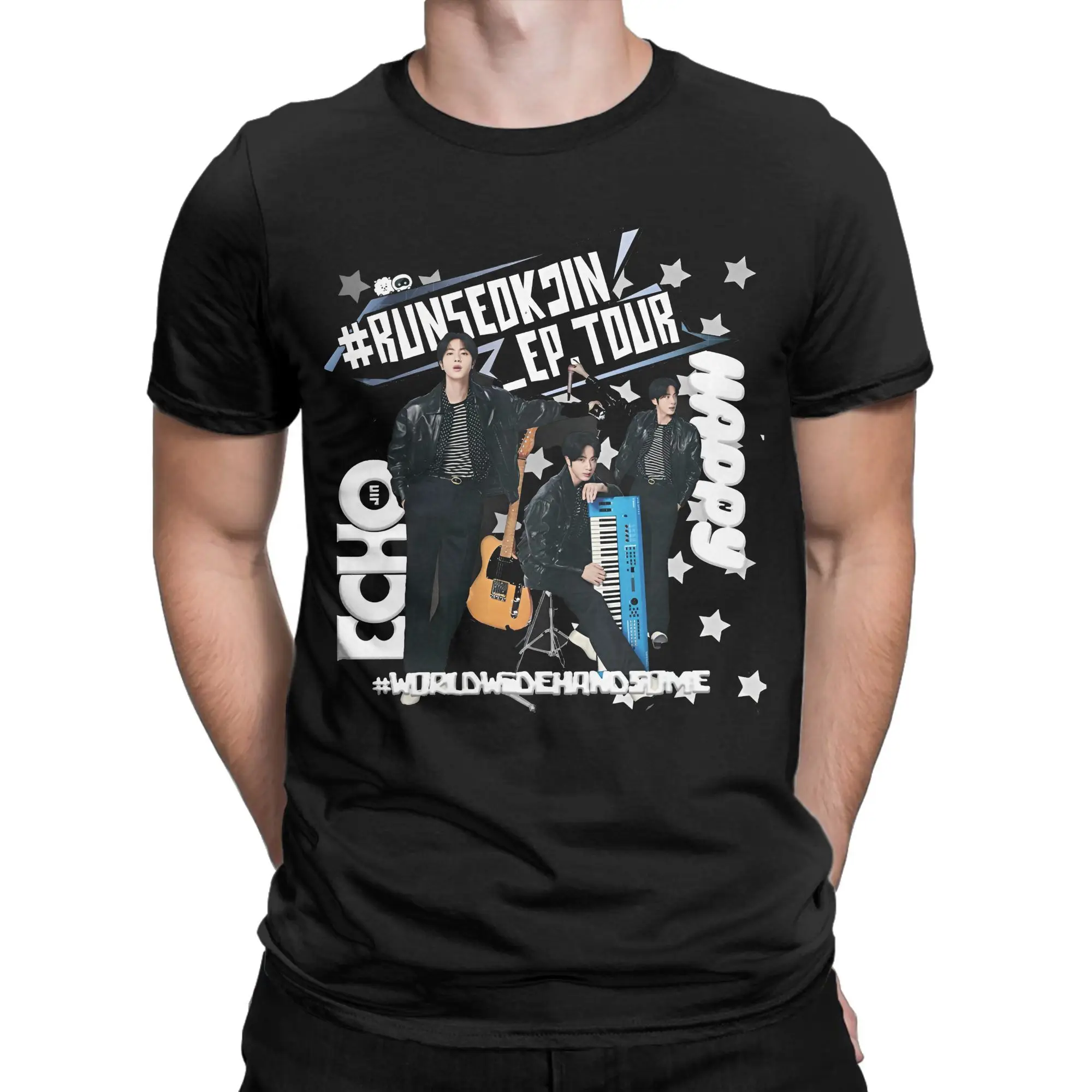 

Jin Run seokjin EP Tour 2025 concert kpop Tee Shirt for Men Women Print T Shirts 100% Cotton Clothing