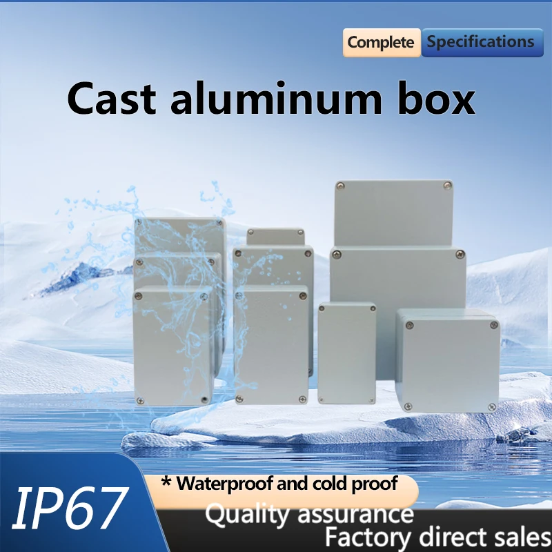 Industrial-grade IP67 waterproof cast-aluminum junction box for outdoor explosion-proof electrical enclosure box