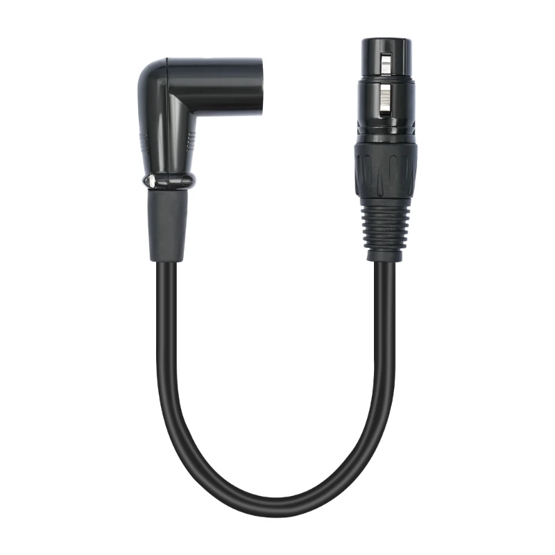 

Microphone 3Pin Cable Adapters 90 Degree Male to Straight Female for Speaker