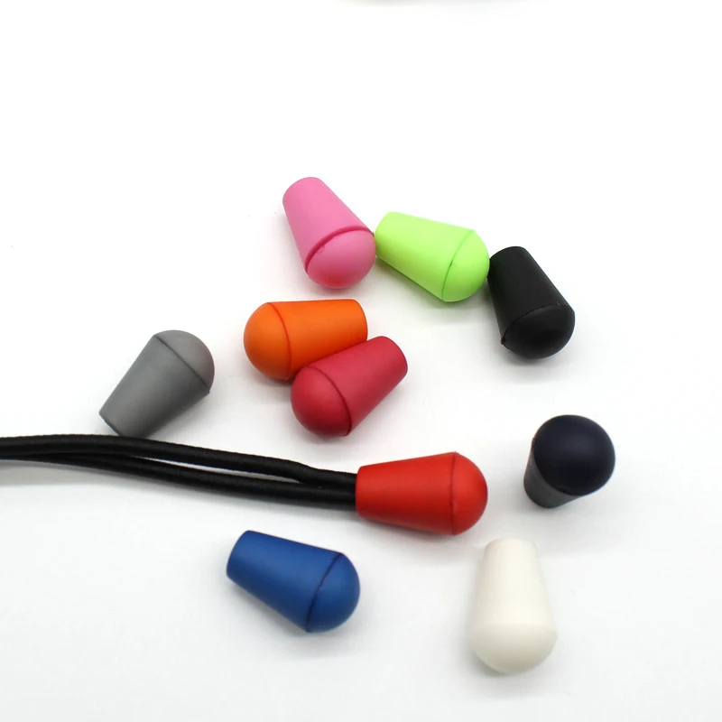 20pcs Colorful Plastic Cord Ends Bell Stopper With Lid Lock Toggle Clip Paracord Clothes Bag Sportswear Shoelace Rope Parts