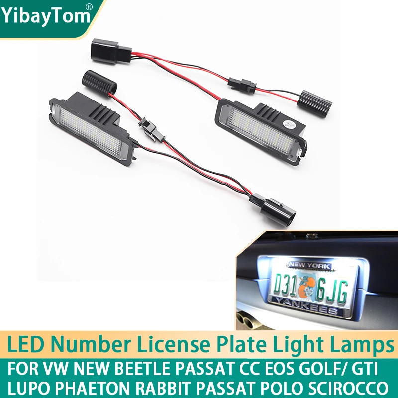 

Canbus Rear License Plate Tag Light LED White For VW New Beetle Passat CC Eos Golf/ GTI Lupo Phaeton Rabbit Polo Scirocco