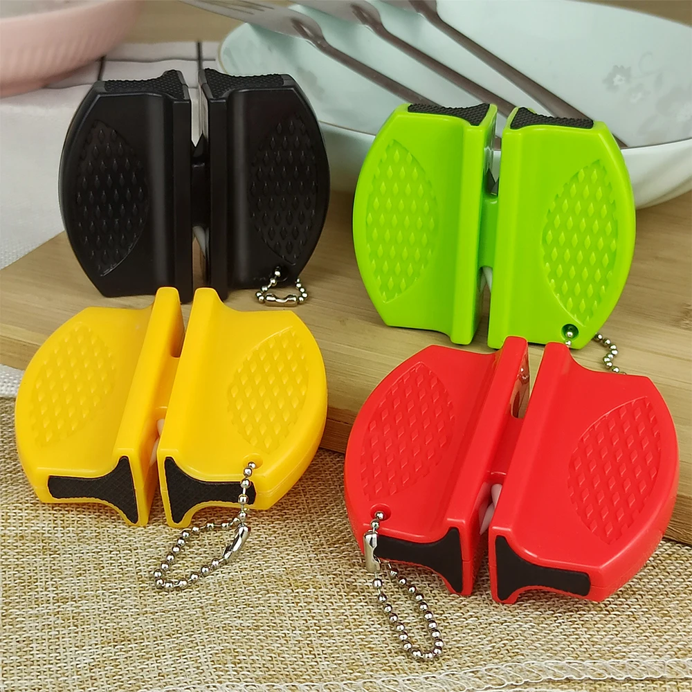 

Portable Knife Sharpener Tourist Kitchen Tools Camping Pocket Manual Sharpening Grinder Sharpen Kitchen Knives Scissors Gadgets