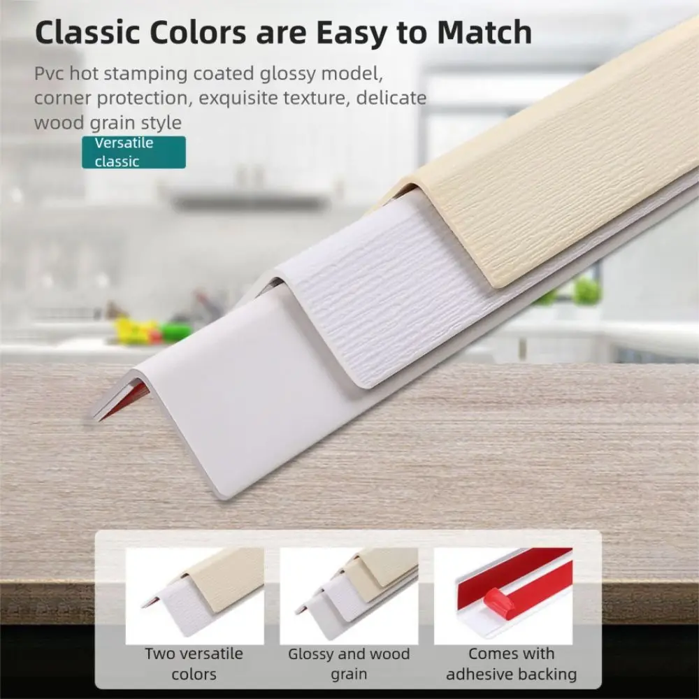 عالية الجودة بولي كلوريد الفينيل جدار ركن حامي ذاتية اللصق المضادة للتصادم ركن الحرس العالمي زاوية الوفير ديكور المنزل #3