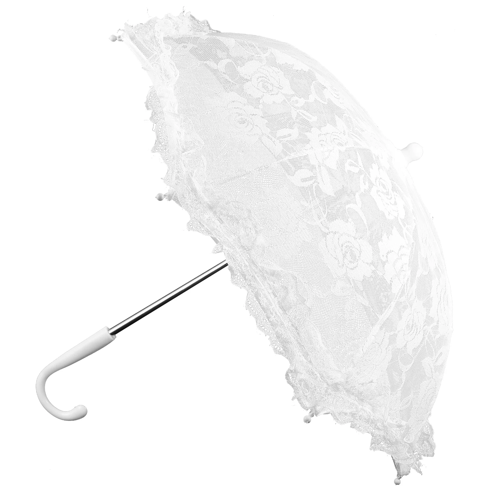 

Prop Umbrella Embroidery Parasol Elegant Craft Bride Lace Ornament White Decorative Room Performance Mini Wedding Trim Lolita