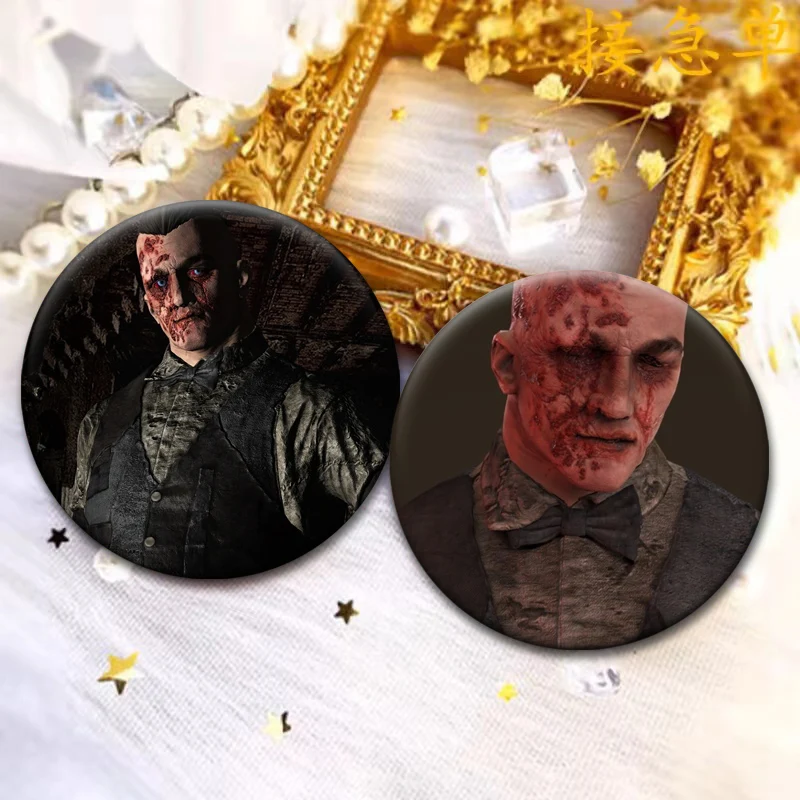 Round Brooch Eddie Gluskin,Waylon Park,Richard Trager,Chris Walker,Miles Upshur Figure Badge Horror Game Pins Jewelry Gift Decor