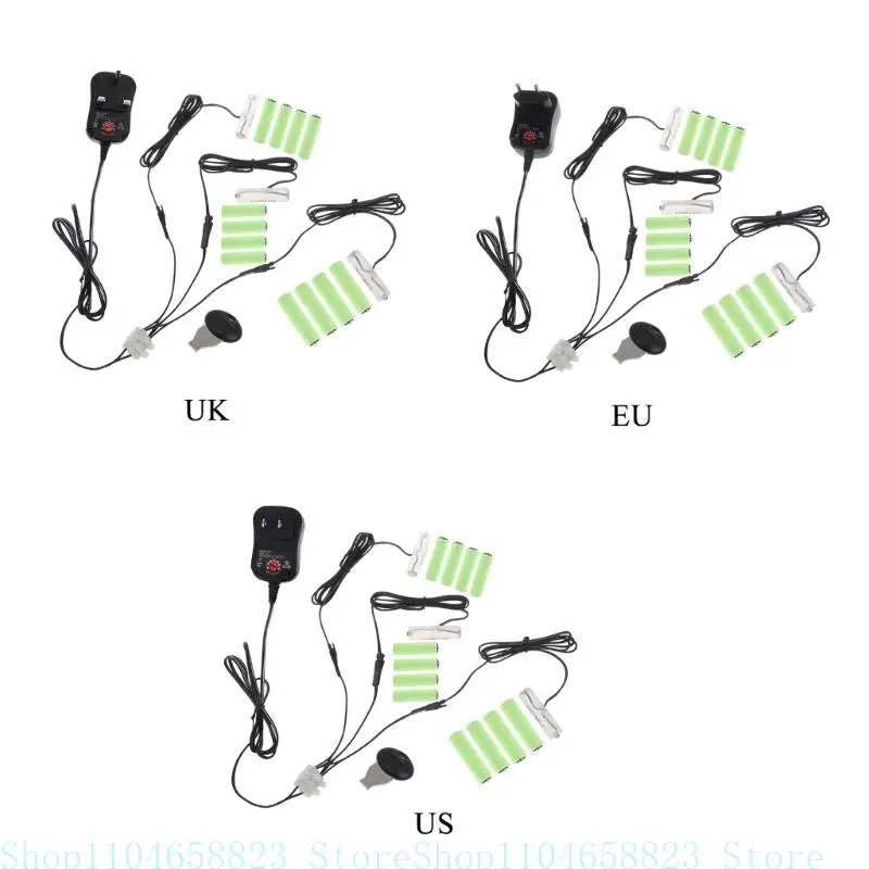 

3V-12V Adjust LR6 AA Battery Cable for AA battery Powered Radio Gameboy Lamp Remote Controls Cordless phones