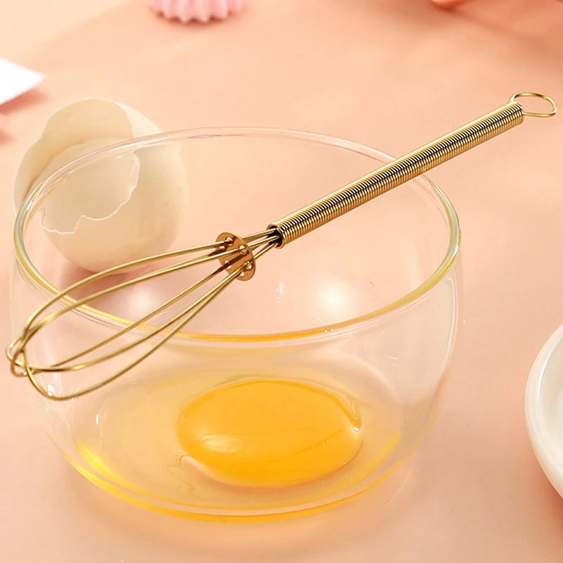 MINI Stainless steel Whisk Egg Beater Wisk Manual Balloon Wire Whisk Milk Blende