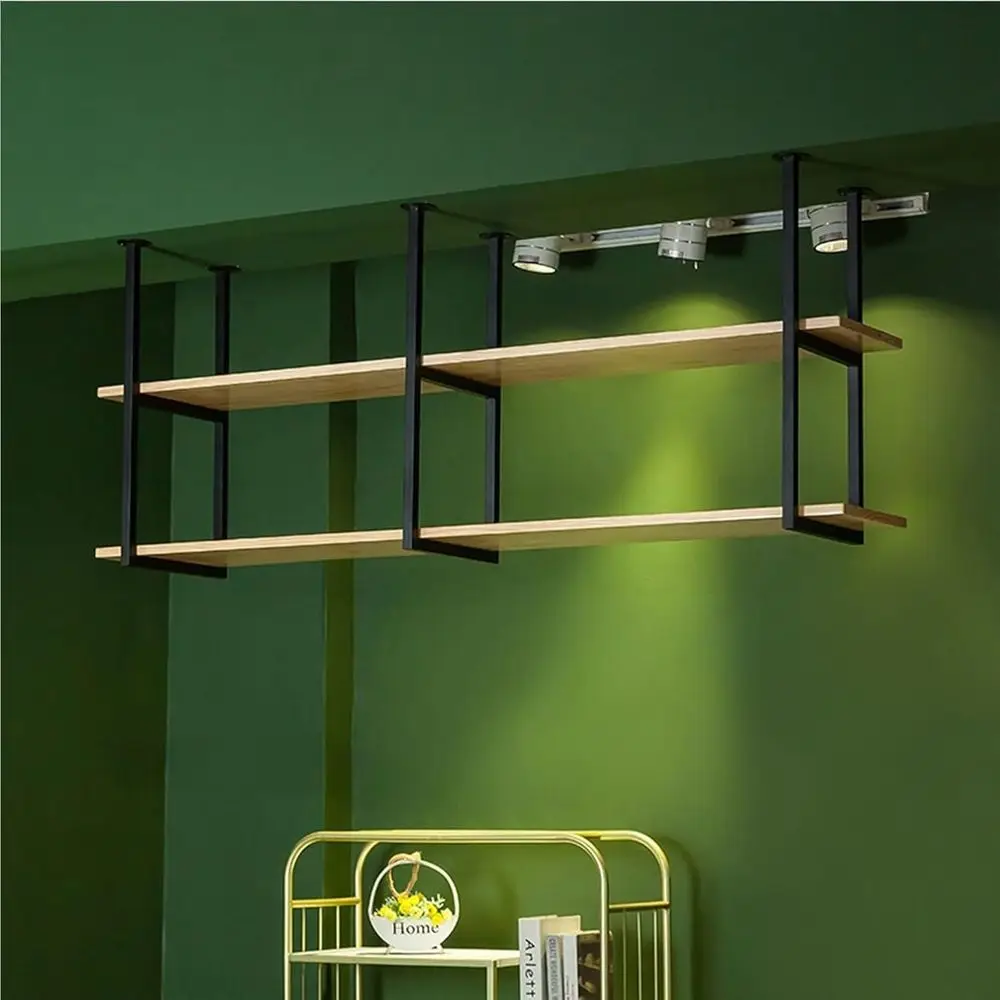 

Wall-Mounted Pot Pan Rack, Hanging Storage Organizer for Plants & Wine Glasses (150x30x80cm, 60x30x80cm)