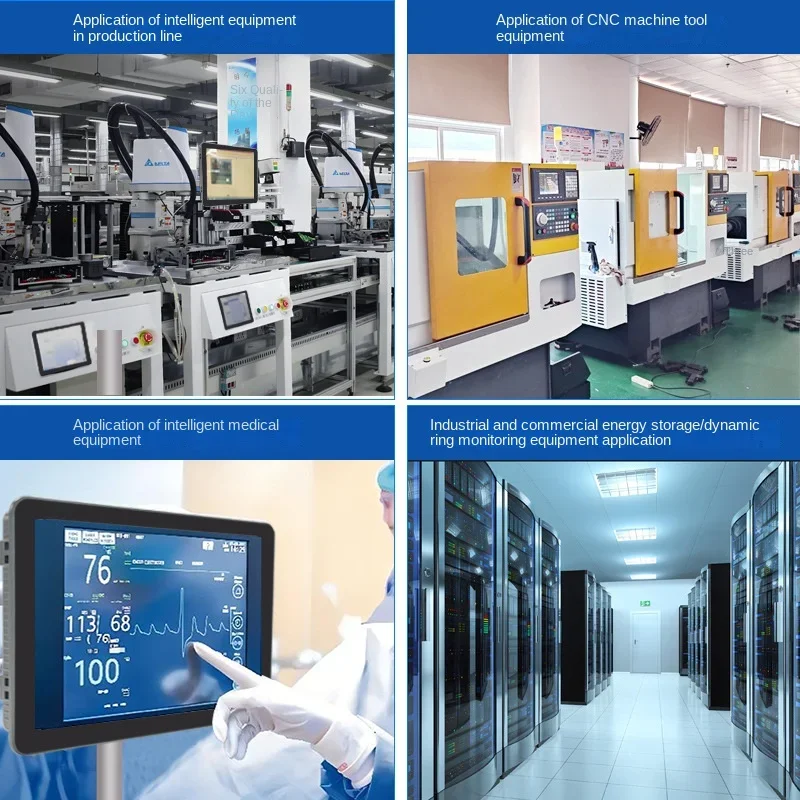 Thin and light desktop wall-mounted embedded capacitive touch screen industrial industrial control all-in-one computer Android