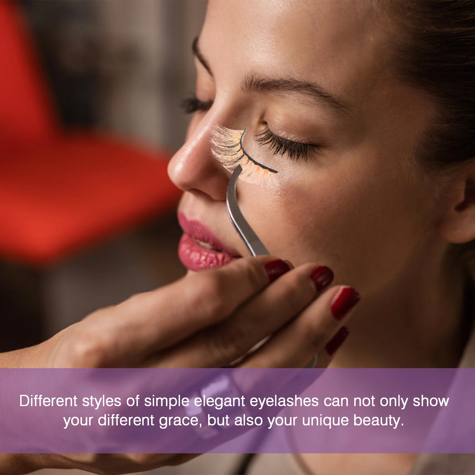 

Colorful Fake Eyelashes Extensions For Party Cosplay Makeup Women Prom Halloween Photo Shoot False Lash