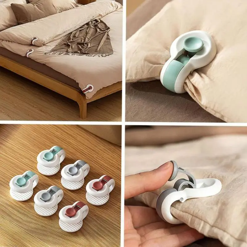 Bedding Clips 6pcs Anti-Slip Duvet Binding Fixer Clip Blanket Sheet Fasteners to Prevent Slipping for Sofa Cover, Bed Sheet, Mat