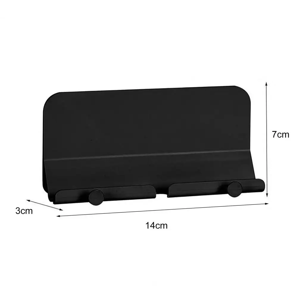 Storage Rack Multi-purpose Strong Adhesiveness Wall Mounted Phone Storage Stand with Dual Hanger Household Accessories