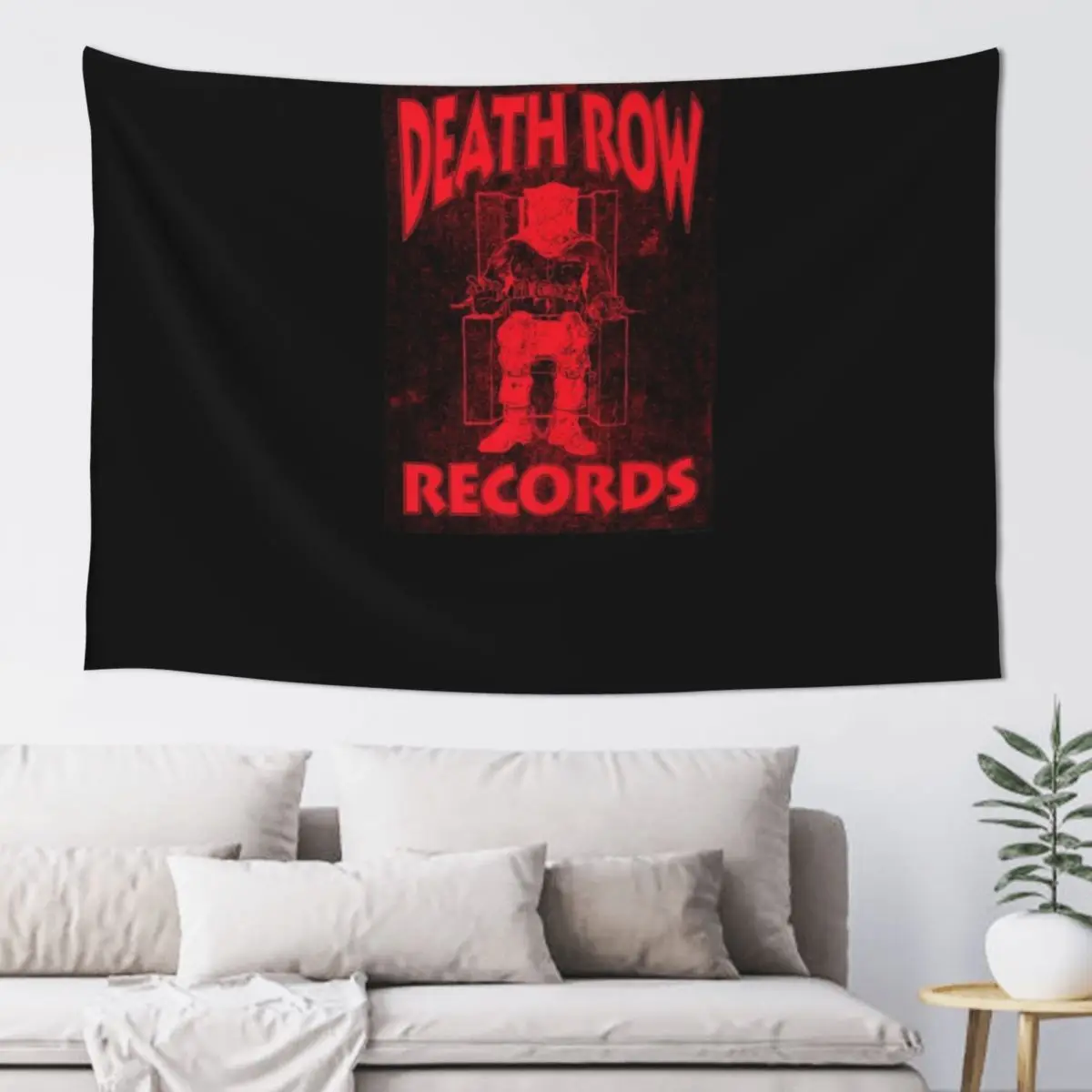 

Vintage Death Row Records Logo Distressed Black Box Tapestry Outdoor Decor Home Decor Accessories Tapete For The Wall Tapestry