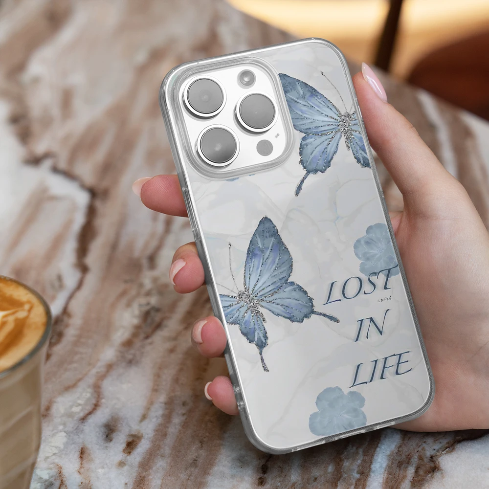 Graceful Butterfly Style Phone Case for IPhone 16 13 14 15 11 Pro Max Dancing Butterfly Phone Case for IPhone 12 13 Mini X XR XS