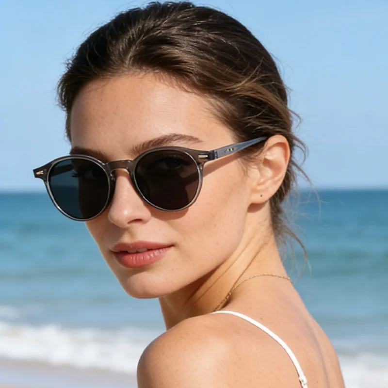 Small Round Frame Sunglasses Men Retro UV Protection Sun Glasses Fashion Natural Slimming Shades Women 3068