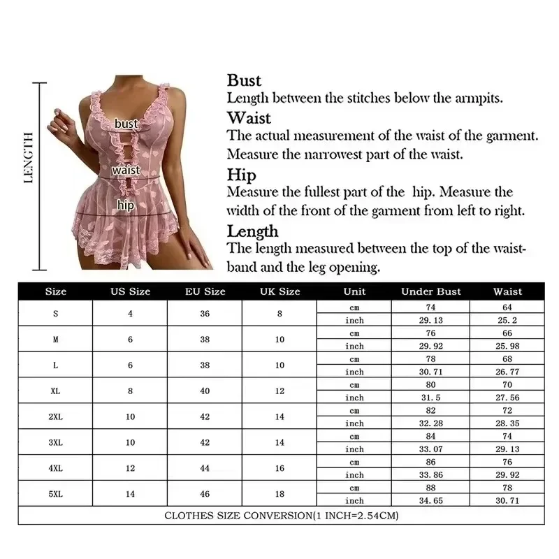 Women Sexy Lingerie Outfit Female Underwear Sling Lace Sleepwear Porn Bodysuit Women\'s Pajamas for Sleeping Mini Short Dress