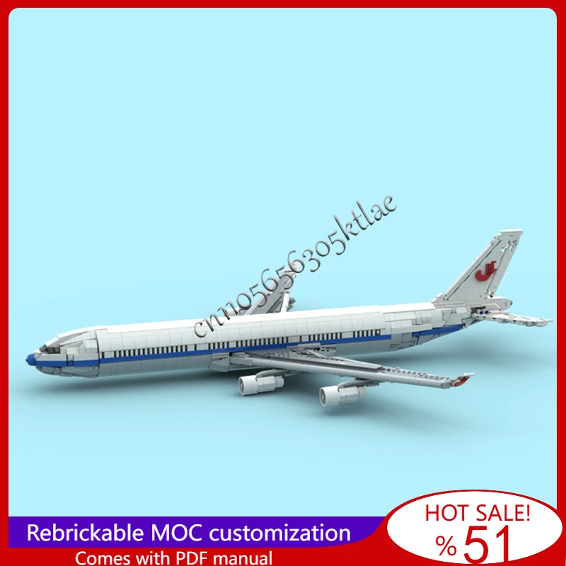 โมเดลเครื่องบินแอร์บัส A340 300 แบบมีล้อลงจอดแบบยืดหดได้ ของเล่นตัวต่อ MOC ของเล่นเสริมพัฒนาการ ของขวัญเซอร์ไพรส์สำหรับเด็ก ของขวัญคริสต์มาส