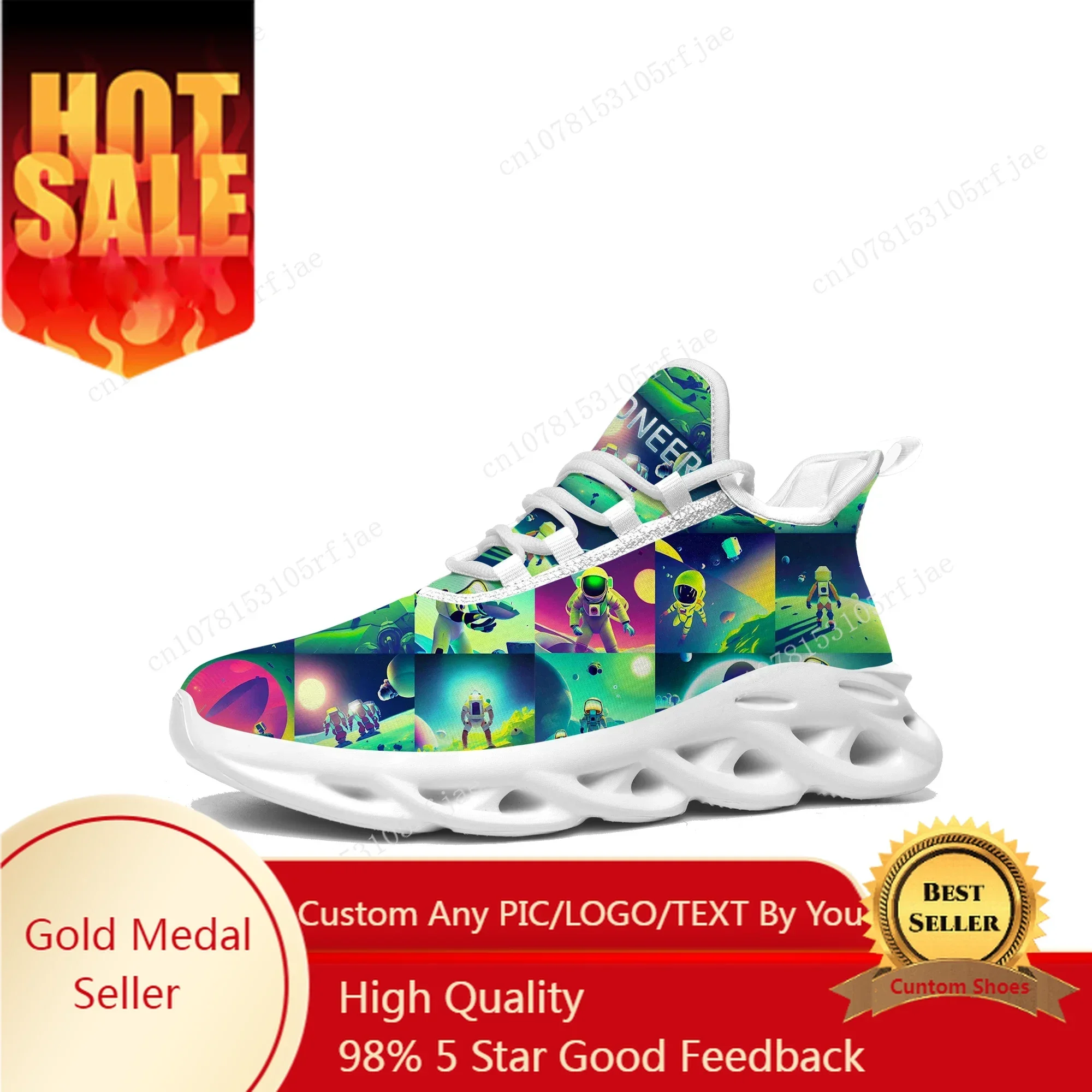 

Astroneer Sneakers Cartoon Game Mens Womens Sports Running Shoes Fashion Custom Made Built Lace Up Shoes