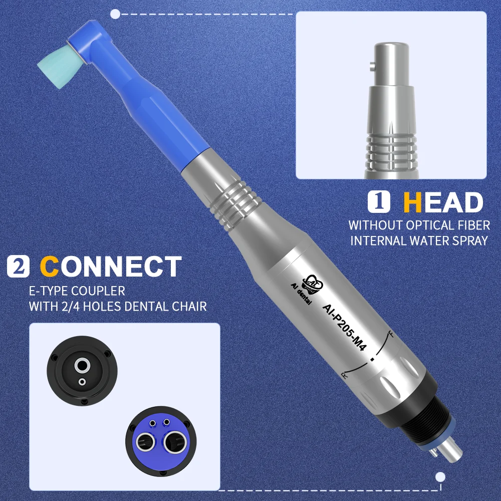 Prophy dental handpiece AI-P205-M4/b2 polido ar motor spray de água interna para os dentes polimento