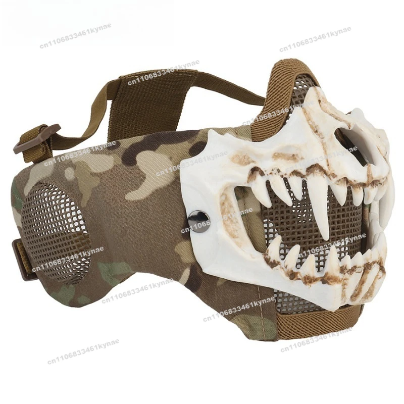 Fangs Mask Ear Protection Outdoor Riding Mask Halloween Funny Cover Protective Gear