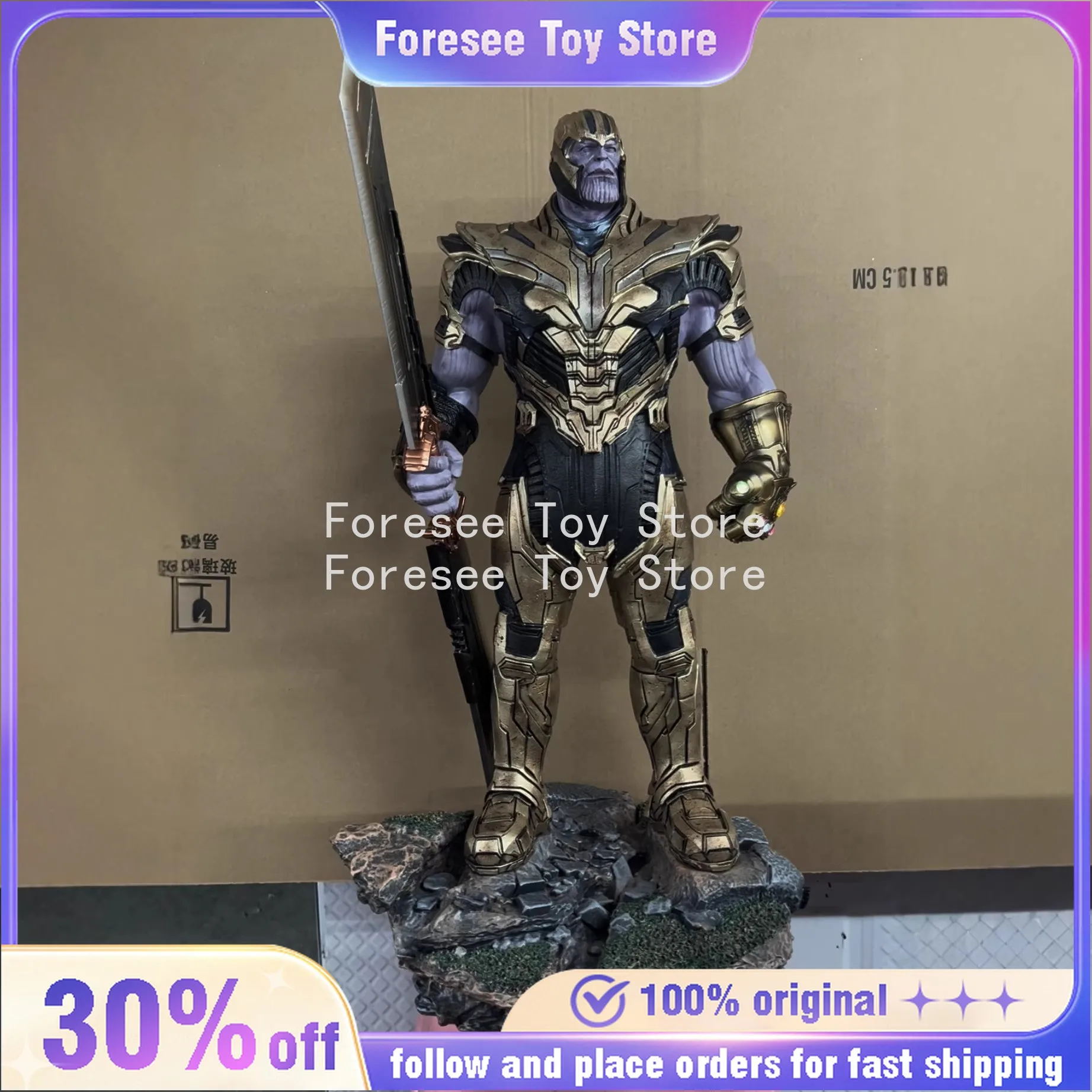 

1/2 Thanos Figurine 80cm Marvel Avengers Action Figure Marvel Interest Collection Boy Standing Model Toy Gifts