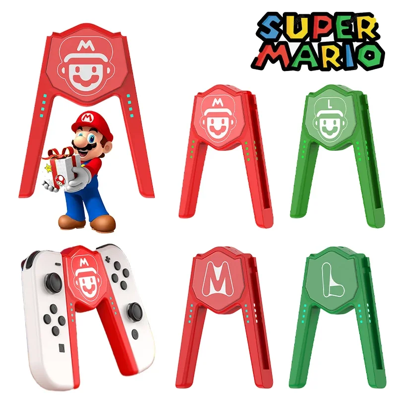 Super Mario Cartoon Handle para Nintendo Switch, NS Oled Joy Con, Cabo Portátil Carregável, Suporte Grip, Acessórios para Consola de Jogos