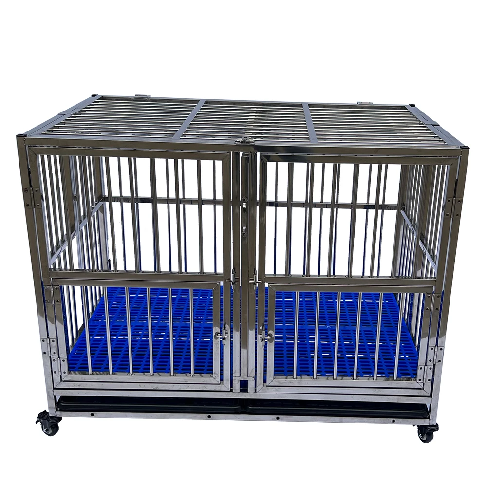 

Customizable Outdoor Strong Stainless Steel Enclosed Metal Wire Folding Crate Cage Pet Dog Kennels Cages Collapsible