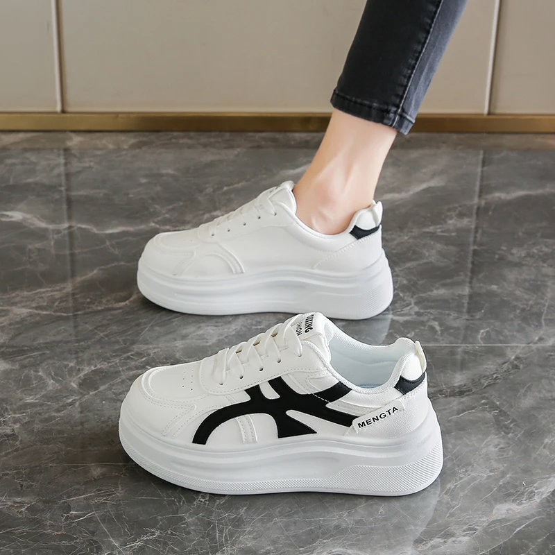 

Breathable Mesh Platform Sneakers for Women 5.5cm Thick Sole Comfortable Walking Shoes Non Slip Fashion Athletic Footwear