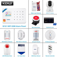 KERUI W181 WIFI Wireless GSM Alarm System Kit Home Security Alarm Host With Siren Home Security Alarm Host APP Remote Control