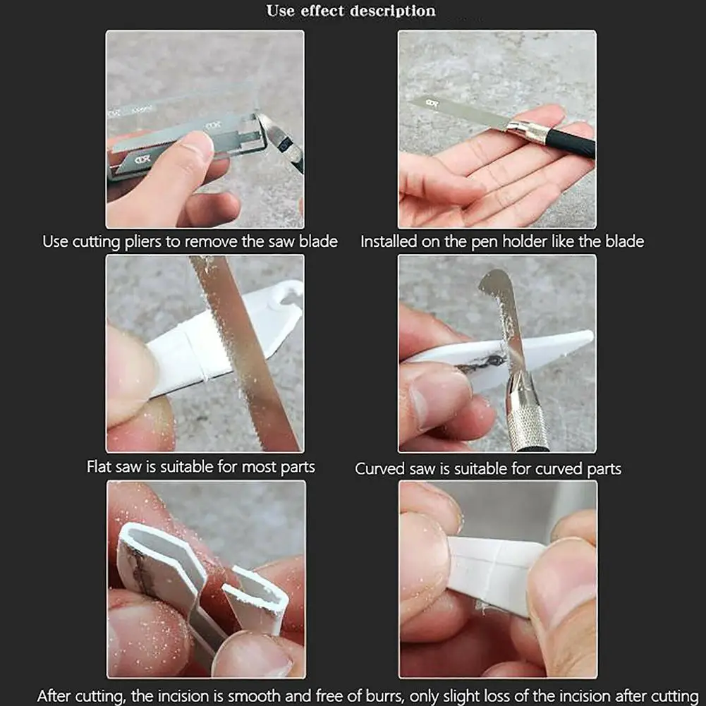 Manual Cutting DIY Hacksaw Mini Saw Straight Curved Mecha Model Making Modification Tool Steel Model Gifts