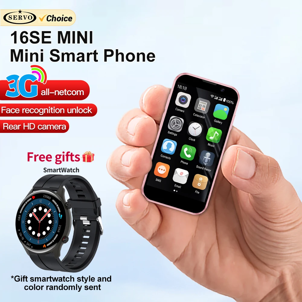 SERVO 16SE MINI Cute Smart Phone Android System 3G WCDMA 2 SIM Cards Face Unlock 2GB+16GB 3.0